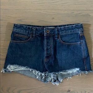 free people denim shorts size 28